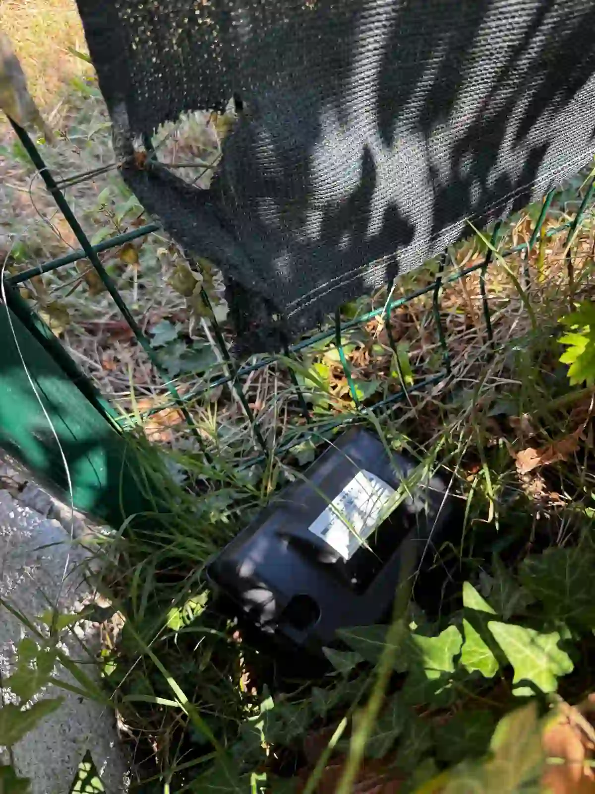 Poste d'appâtage sécurisé ANH Services caché dans la végétation